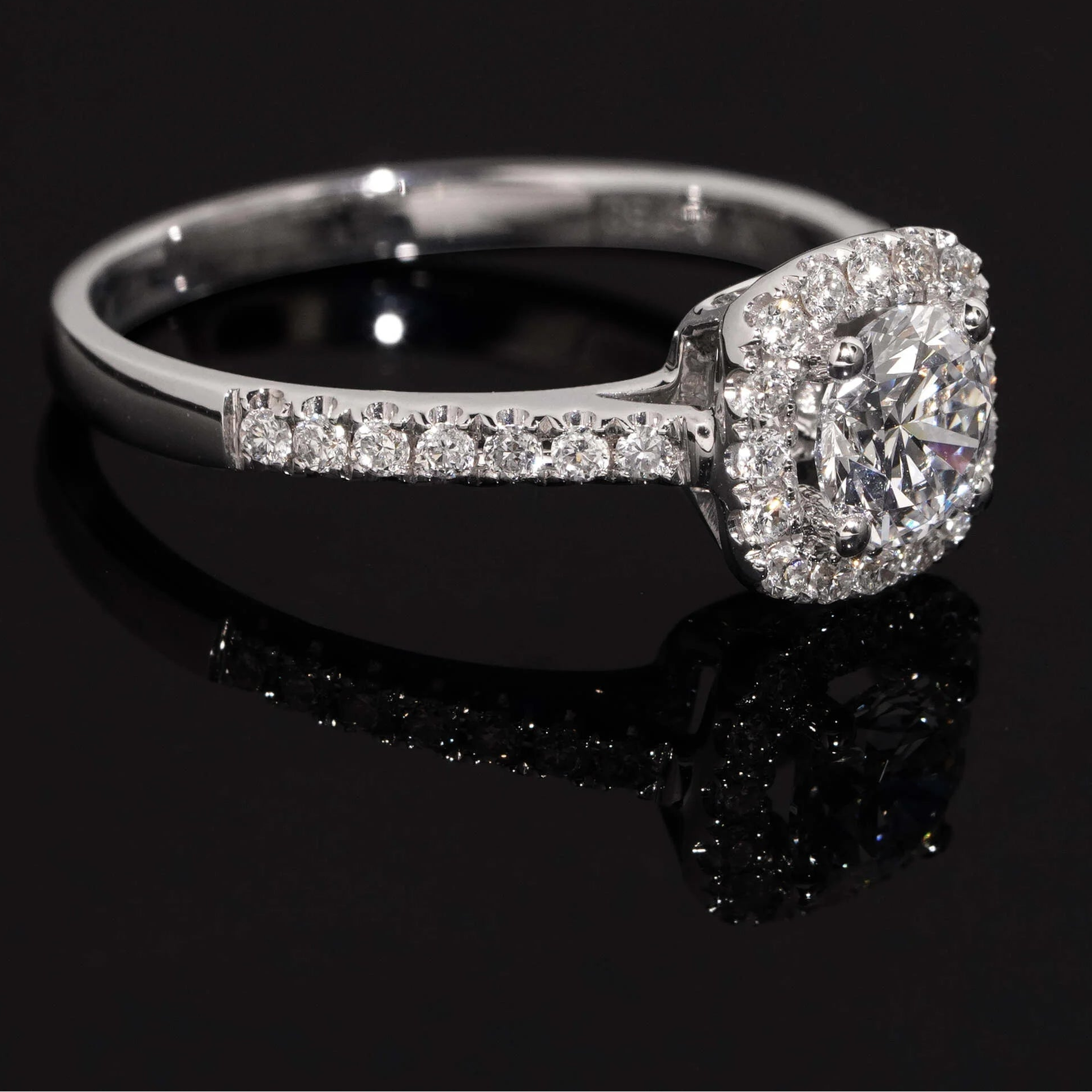IGI Certified Lab Grown Diamond Engagement Ring 18K Real Gold Wedding Ring