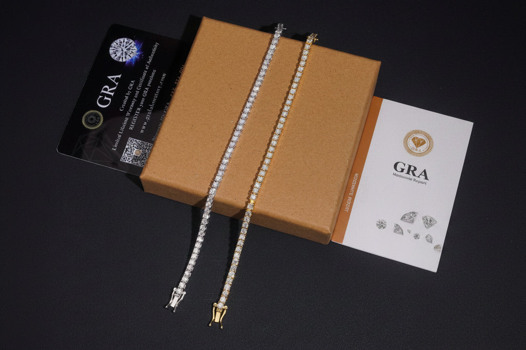 Local Stock Fast Shipping Classic Prong Setting 925 Silver 3mm VVS Moissanite Tennis Bracelet