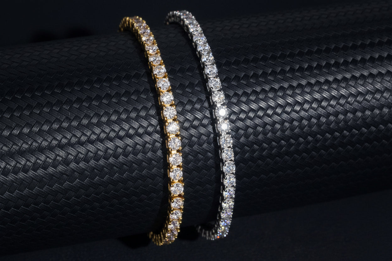Local Stock Fast Shipping Classic Prong Setting 925 Silver 3mm VVS Moissanite Tennis Bracelet