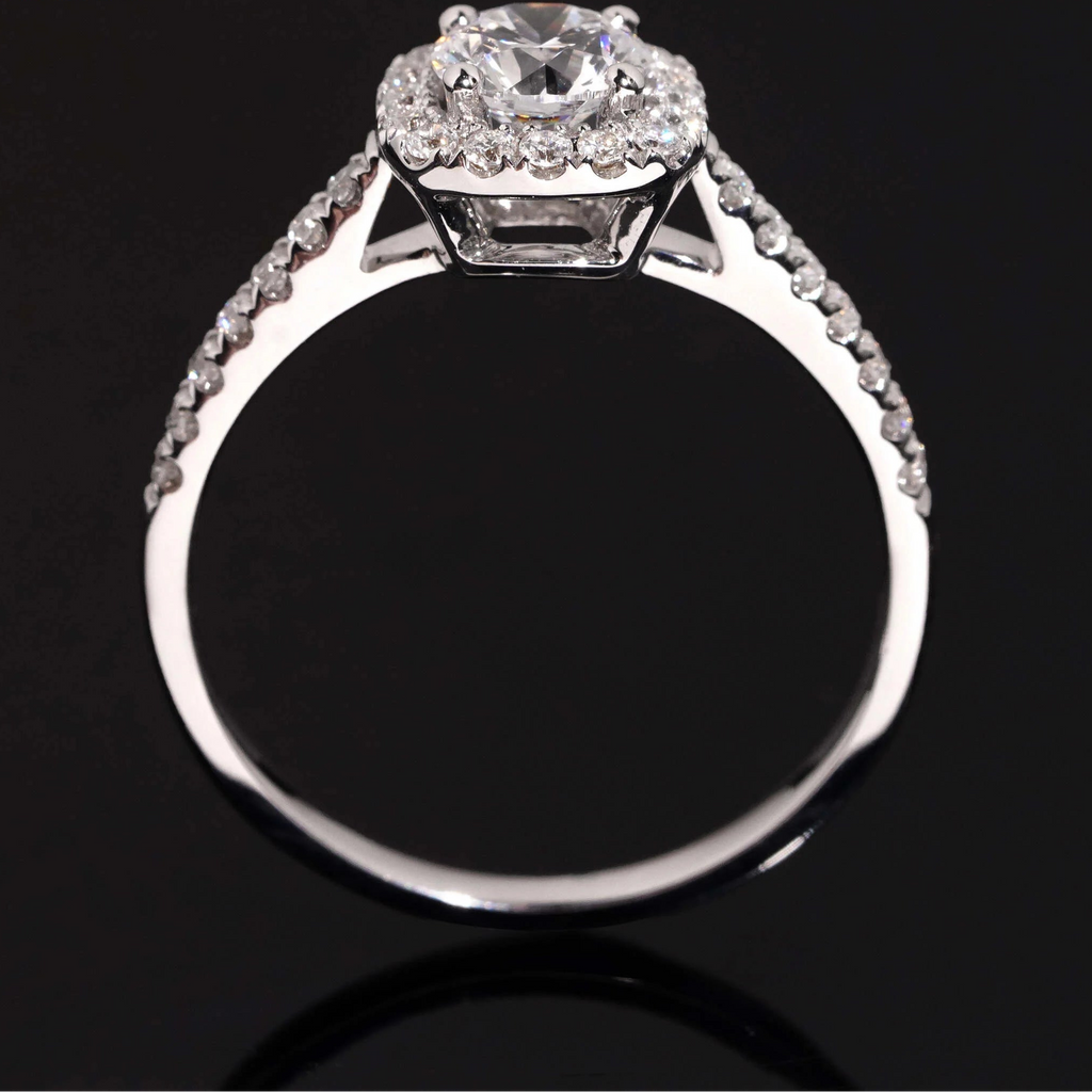IGI Certified Lab Grown Diamond Engagement Ring 18K Real Gold Wedding Ring