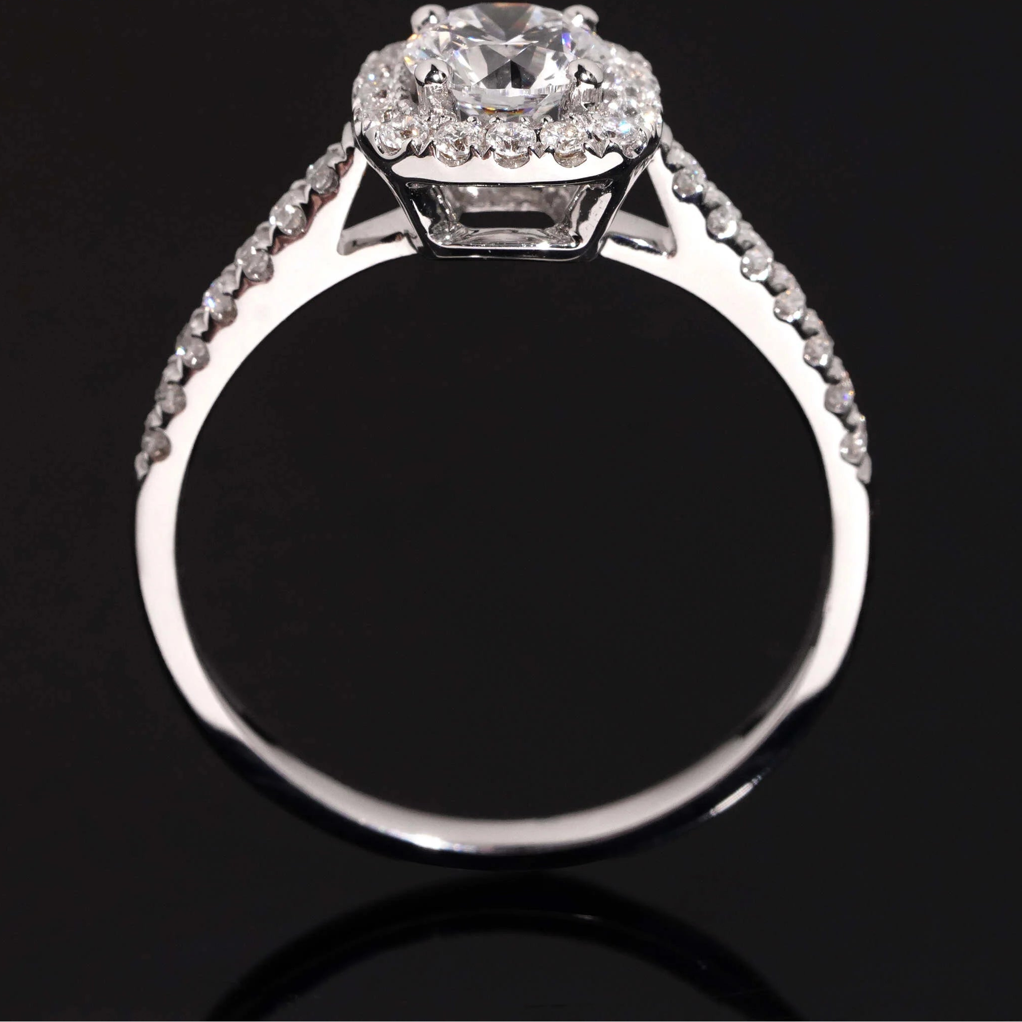 IGI Certified Lab Grown Diamond Engagement Ring 18K Real Gold Wedding Ring