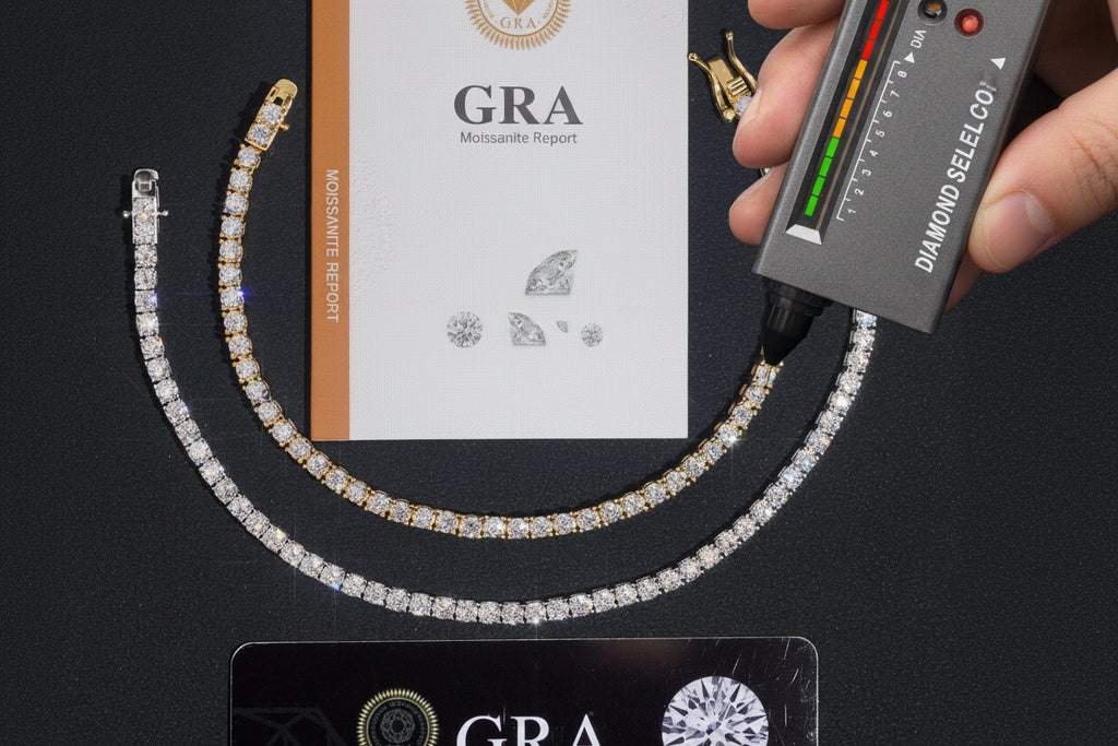 Local Stock Fast Shipping Classic Prong Setting 925 Silver 3mm VVS Moissanite Tennis Bracelet