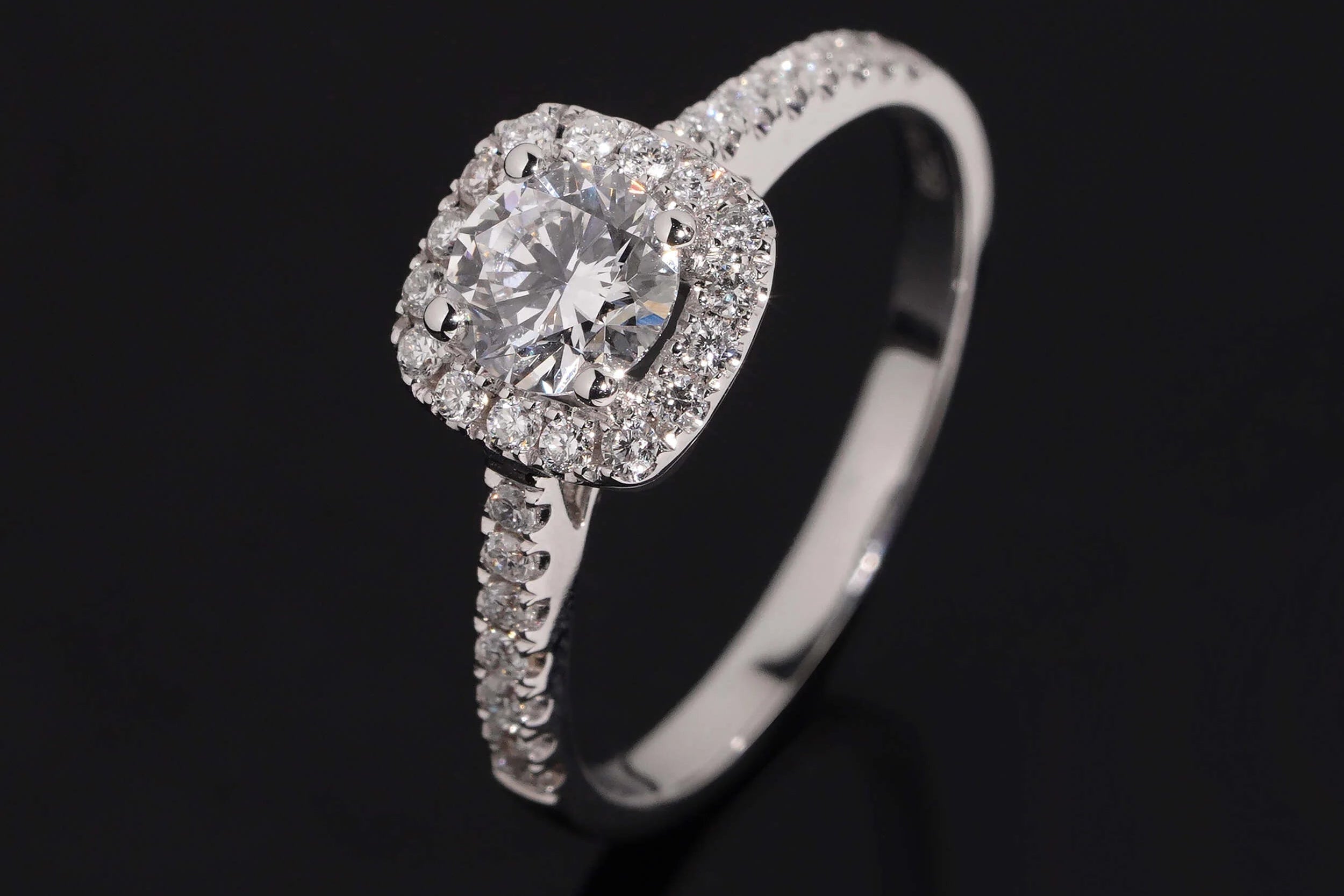IGI Certified Lab Grown Diamond Engagement Ring 18K Real Gold Wedding Ring